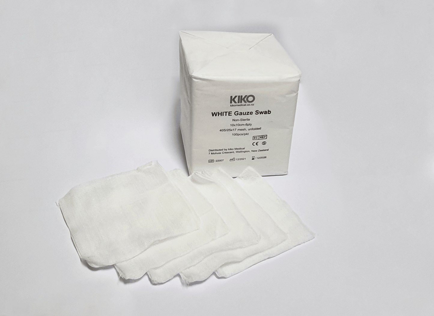 White Gauze Swab Pack of 100pcs