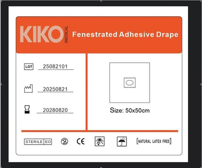 Fenestrated Adhesive Drape Carton of 50