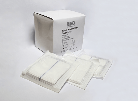 5 Pack Sterile WHITE Gauze Swab